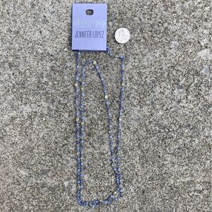 NWT Jennifer Lopez Necklace in Silver & Blue